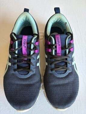 ASICS GEL-Quantum 90 Womens Navy Blue Mint Running Shoes 1022A115 US 11